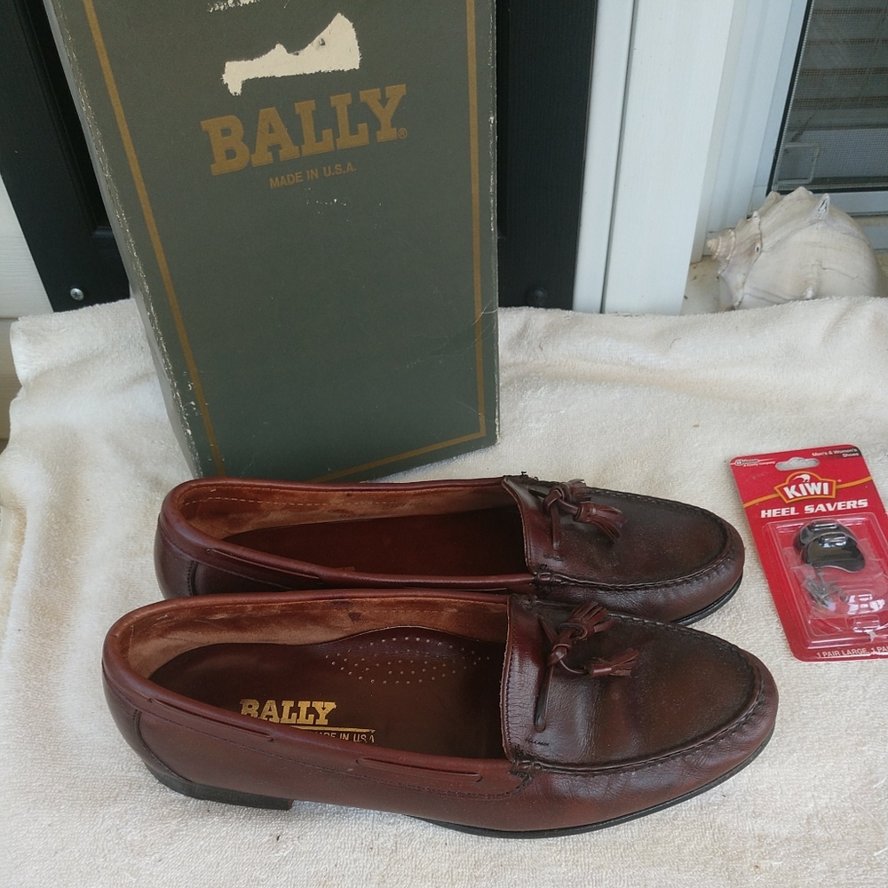 SOLD   BALLY Men's Shoes Loafer's Brown Leather W/ Tassels W/ Original Box - Picture 3 of 12